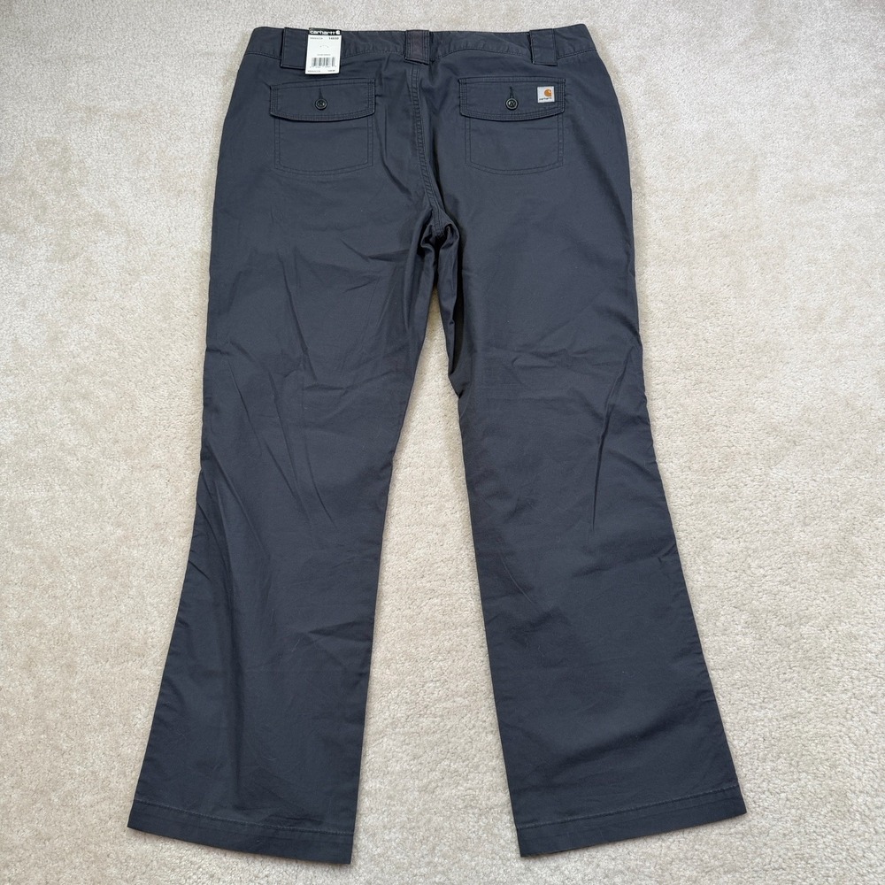 NWT Carhartt Trail Pants Womens 14x29 Gray Relaxed Fit Straight Leg Mid Rise - Picture 2 of 9